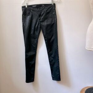 Adriano Goldschmied black size 25 jeans leather looking
